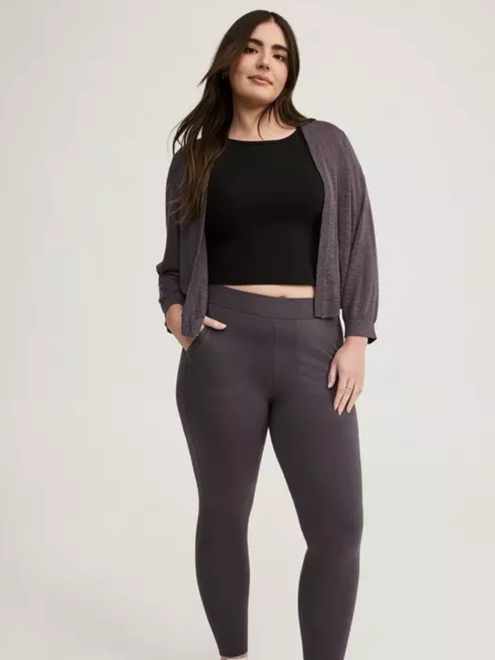 Torrid 3/4 Sleeve Cropped Shrug Sweater 1 - Picture 5 of 5